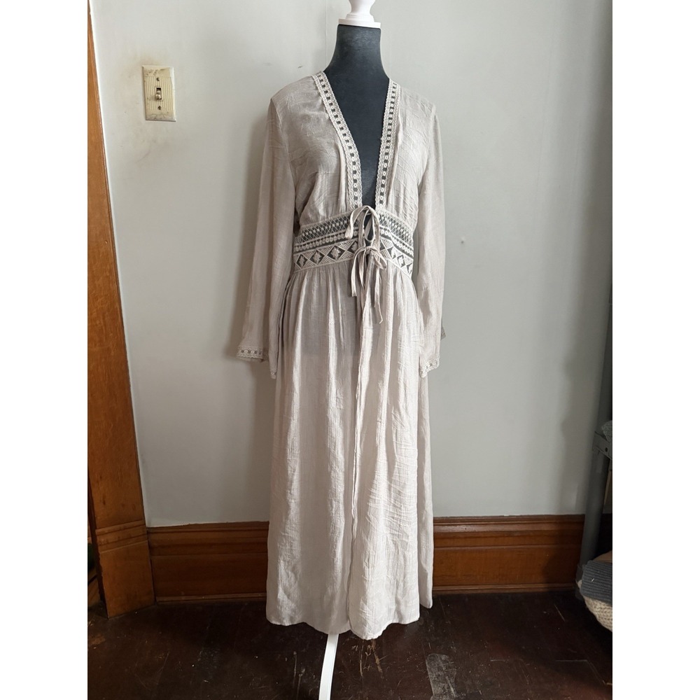 Rebellion Again Boho Hippie Duster Romantic Lace Cover Up Wedding